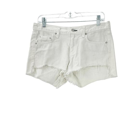 Rag & Bone Vintage Cut Off Jean Shorts Rigid Denim White Size 25 NWT - Picture 8 of 13